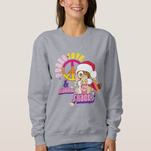 Gizmo  Peace Love  Midnight Snacks Sweatshirt