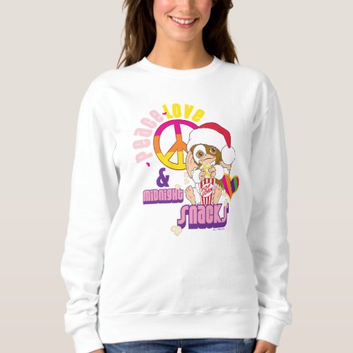 Gizmo  Peace Love  Midnight Snacks Sweatshirt