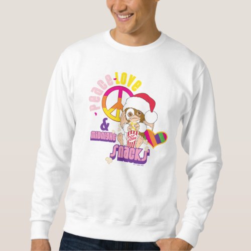 Gizmo  Peace Love  Midnight Snacks Sweatshirt