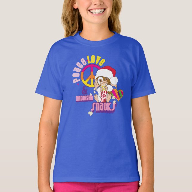 Gizmo | Peace Love & Midnight Snacks T-Shirt (Front)
