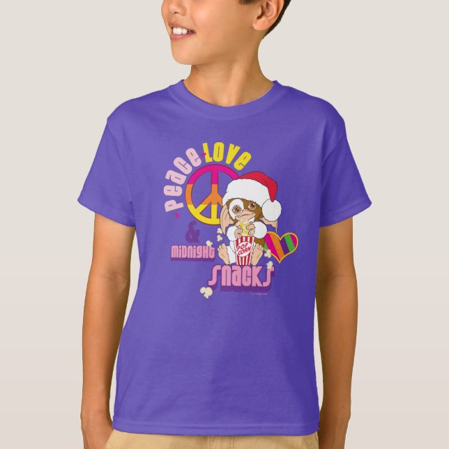 Gizmo | Peace Love & Midnight Snacks T-Shirt (Front)