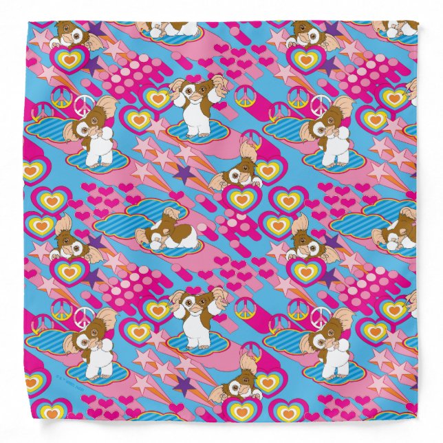 Gizmo | Pink Peace & Love Pattern Bandana (Front)