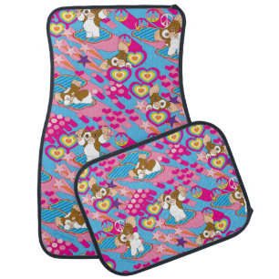 Gizmo Pink Peace & Love Pattern Car Floor Mat