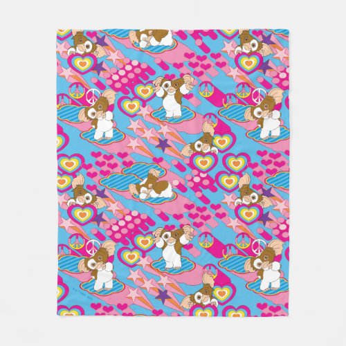 Gizmo  Pink Peace  Love Pattern Fleece Blanket