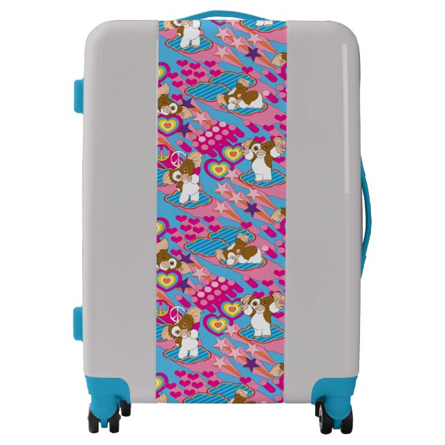 Gizmo | Pink Peace & Love Pattern Luggage (Front)