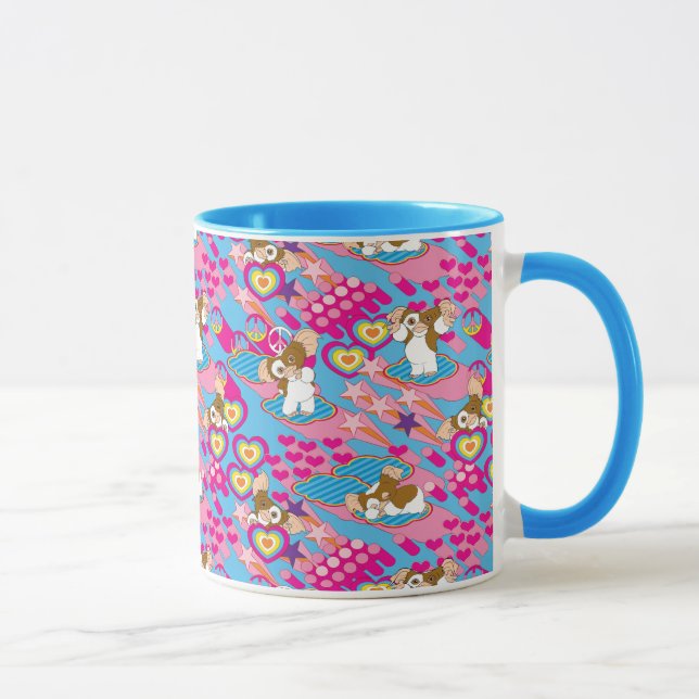 Gizmo | Pink Peace & Love Pattern Mug (Right)