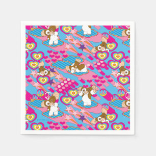 Gizmo   Pink Peace & Love Pattern Napkins
