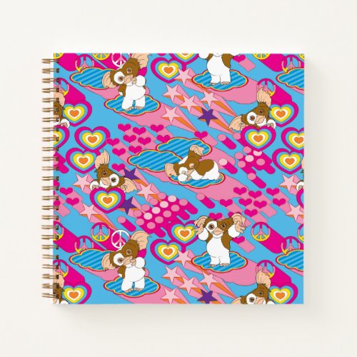 Gizmo  Pink Peace  Love Pattern Notebook