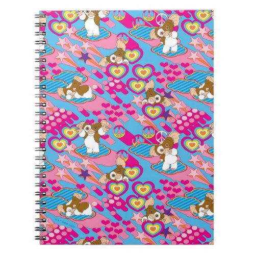 Gizmo  Pink Peace  Love Pattern Notebook