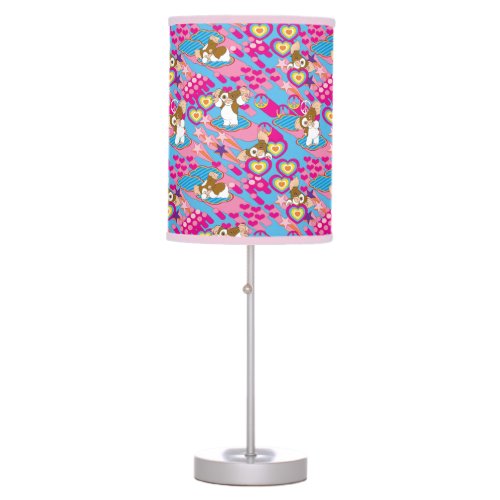 Gizmo  Pink Peace  Love Pattern Table Lamp