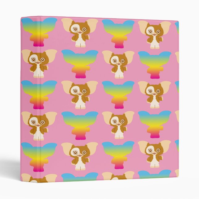 Gizmo | Rainbow Pattern 3 Ring Binder (Front/Spine)