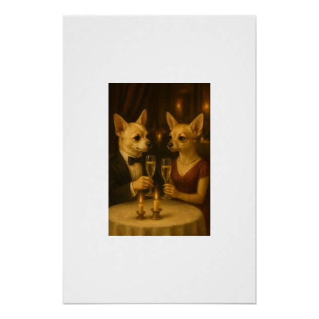 Gizmo’s Romantic Dinner – Champagne & Love Poster (Front)