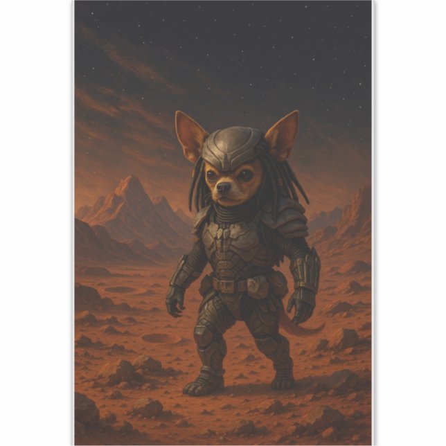 Gizmo the Predator on Mars Sticker (Front)