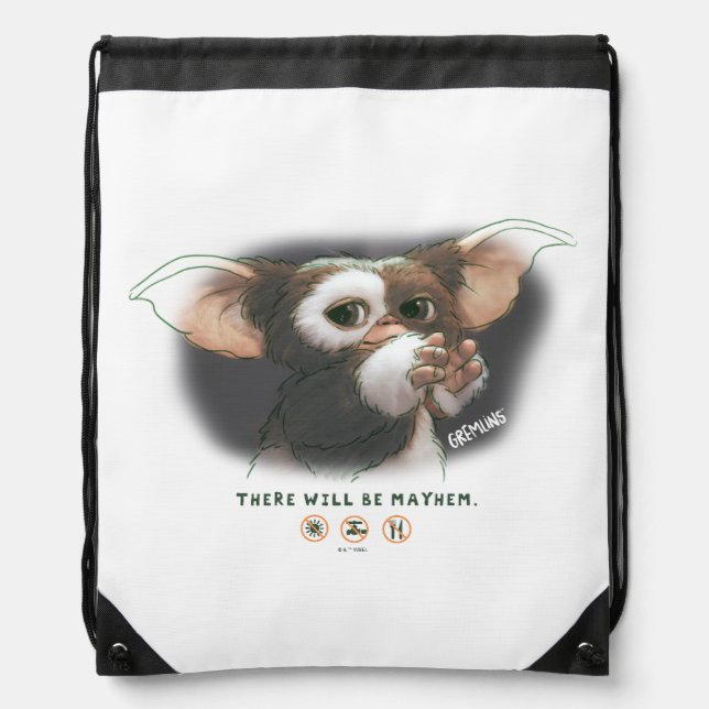Gizmo There Will Be Mayhem Drawstring Bag (Front)