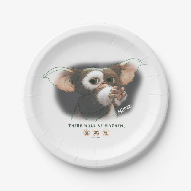 Gizmo There Will Be Mayhem Paper Plates (Front)