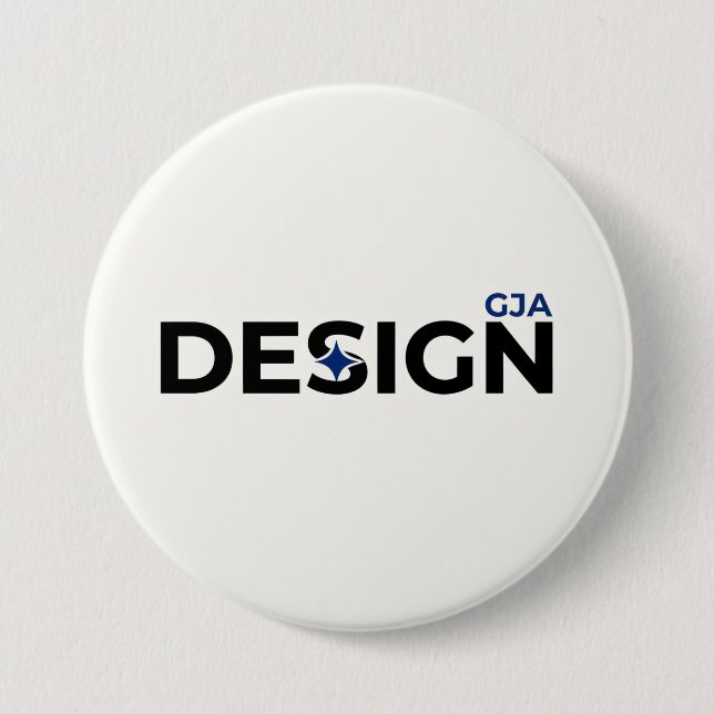 GJA Design Style White  Button (Front)