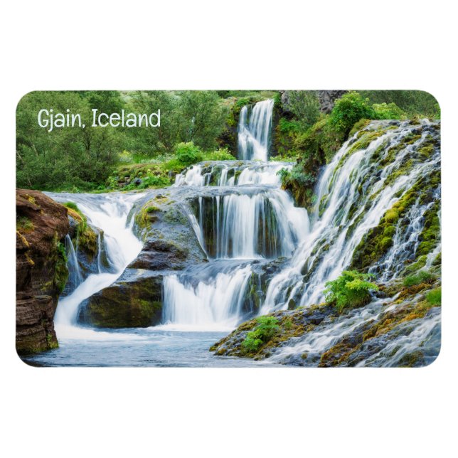 Gjain Waterfalls, Iceland Magnet (Horizontal)