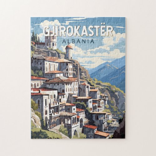 Gjirokaster Albania Travel Art Vintage Jigsaw Puzzle