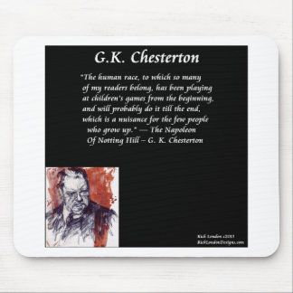 GK Chesterton & Opening Book Line Mouse Pad