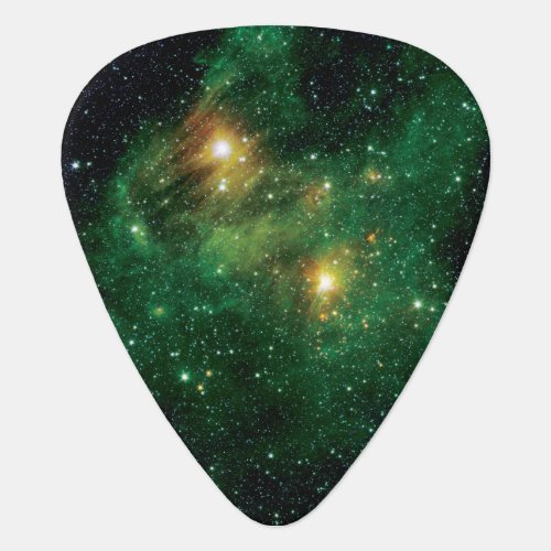 GL490 Green Gas Cloud Nebula _ NASA Space Photo Guitar Pick
