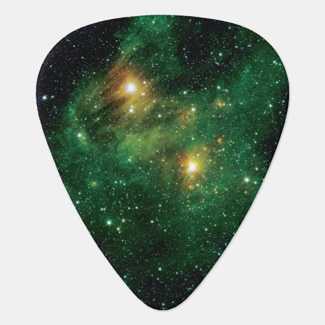 GL490 Green Gas Cloud Nebula - NASA Space Photo Guitar Pick (Front)