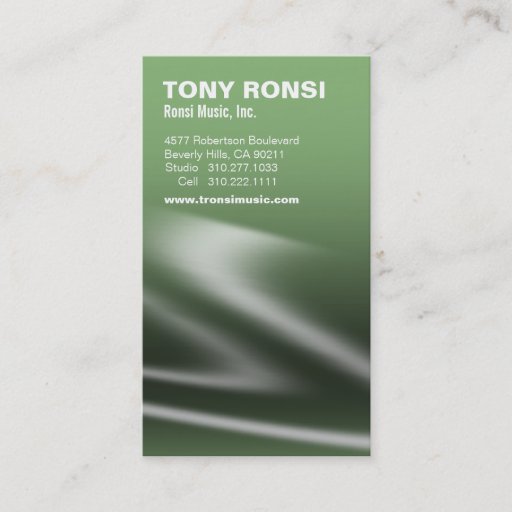 Customizable Glacé Business Card (willow)