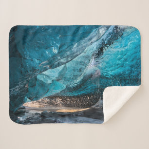 Glacial Cave   Vatnajoekull National Park, Iceland Sherpa Blanket
