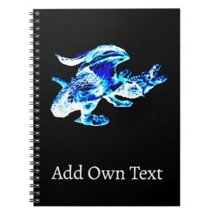 Glacial Frost Dragon Notebook Icebound Fantasy Art