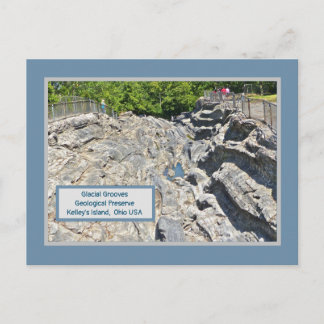 GLACIAL GROOVES GEOLOGICAL PRESERVE KELLEY'S ISLAN POSTCARD