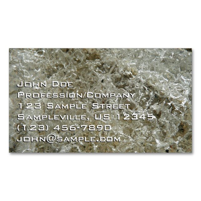 Glacial Ice Abstract Nature Texture Business Card Magnet (Front)