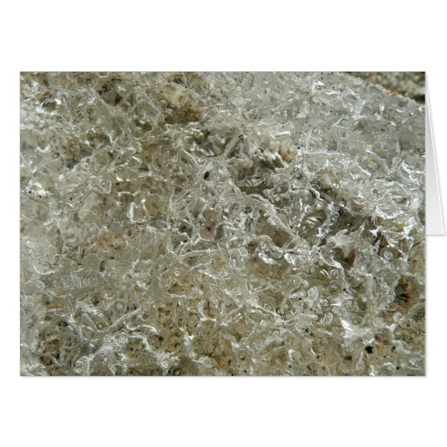 Glacial Ice Abstract Nature Texture Card (Front Horizontal)