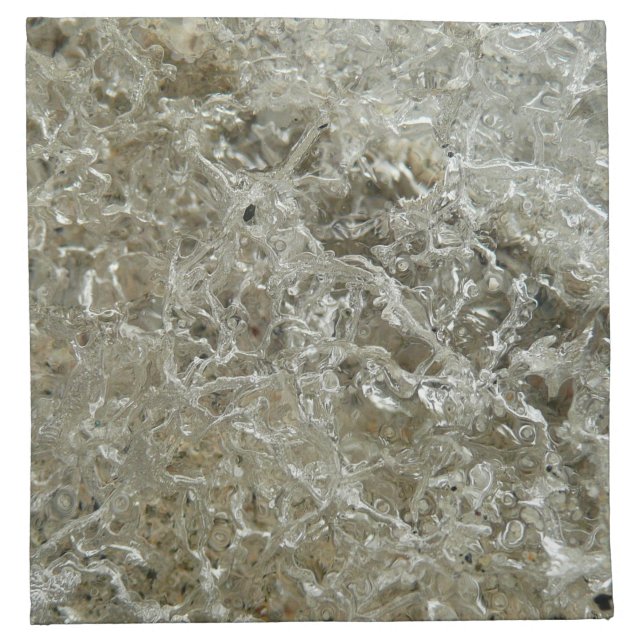 Glacial Ice Abstract Nature Texture Cloth Napkin (Front)