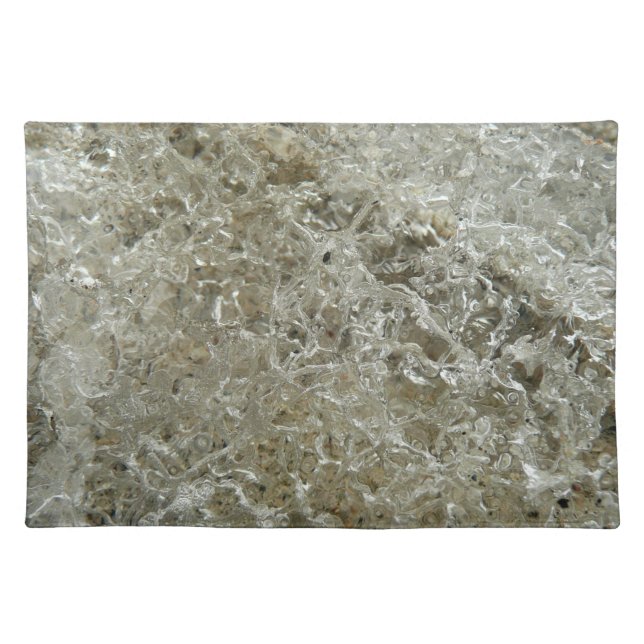 Glacial Ice Abstract Nature Texture Cloth Placemat (Front)