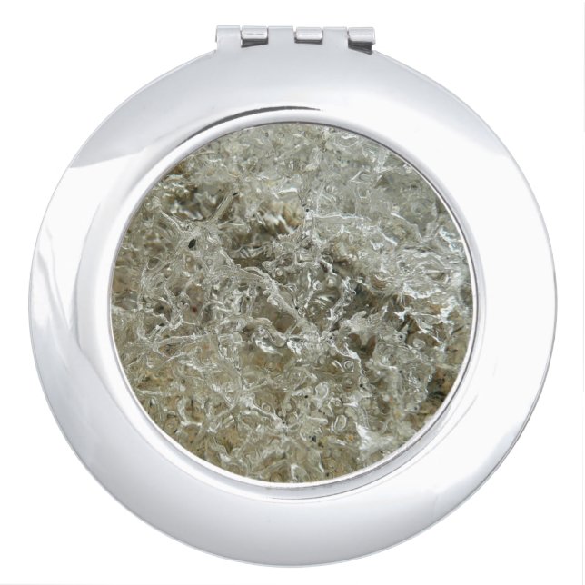 Glacial Ice Abstract Nature Texture Compact Mirror (Front)