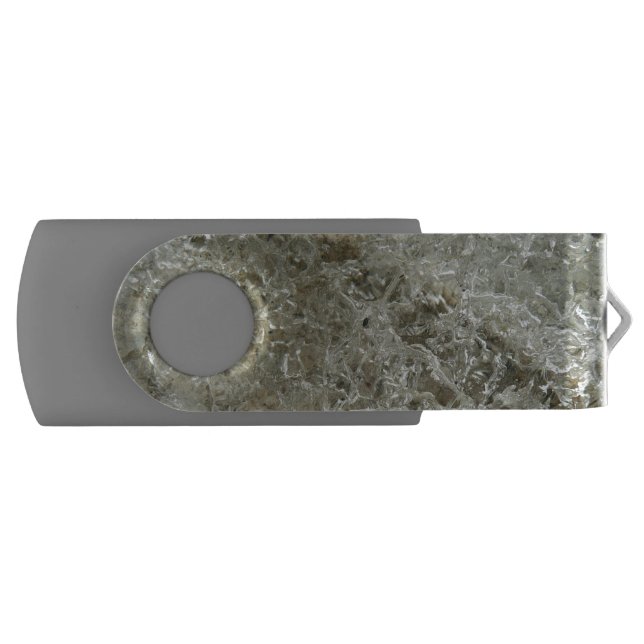 Glacial Ice Abstract Nature Texture Flash Drive (Front)