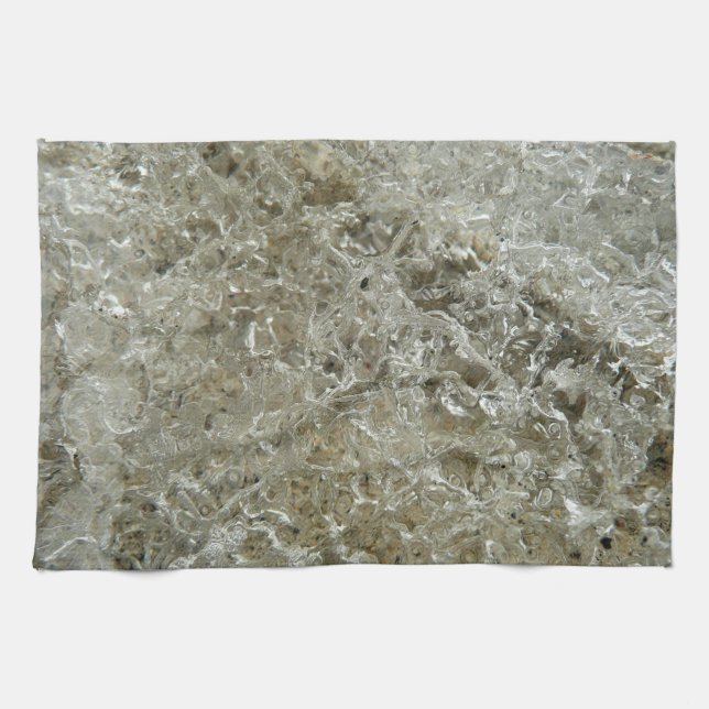 Glacial Ice Abstract Nature Texture Kitchen Towel (Horizontal)