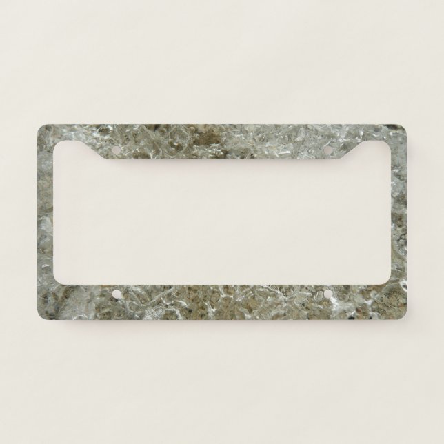 Glacial Ice Abstract Nature Texture License Plate Frame (Front)