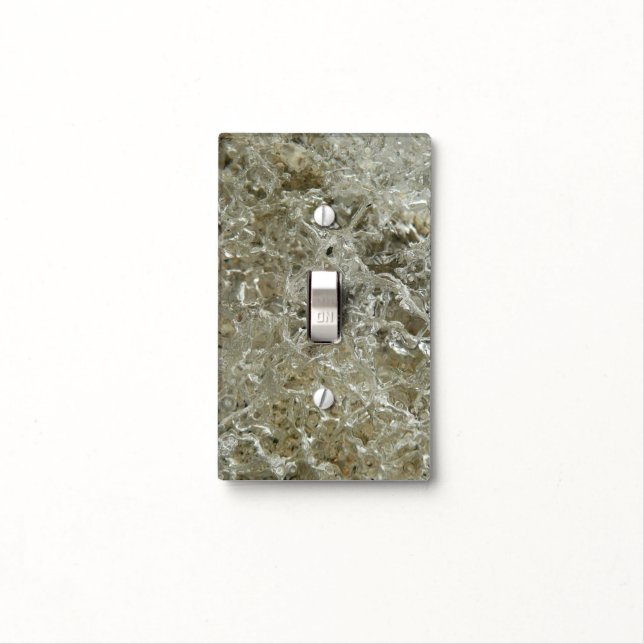 Glacial Ice Abstract Nature Texture Light Switch Cover (In Situ)