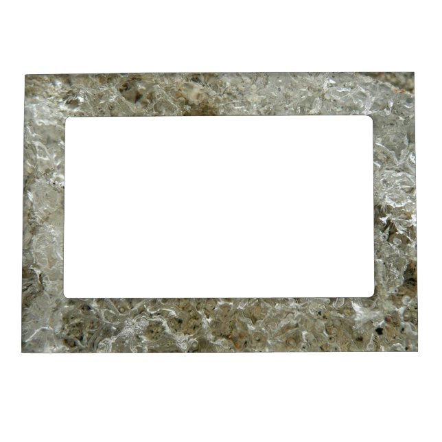 Glacial Ice Abstract Nature Texture Magnetic Picture Frame (Front)