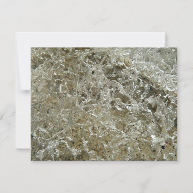 Glacial Ice Abstract Nature Texture Note Card (Front)