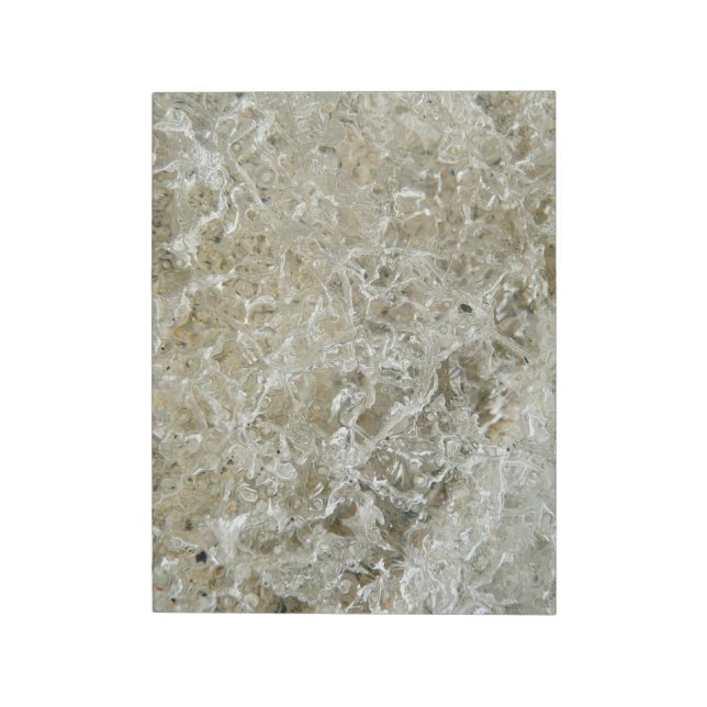 Glacial Ice Abstract Nature Texture Notepad (Rotated)