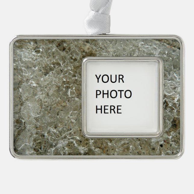 Glacial Ice Abstract Nature Texture Ornament (Front)