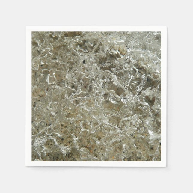 Glacial Ice Abstract Nature Texture Paper Napkins (Front)