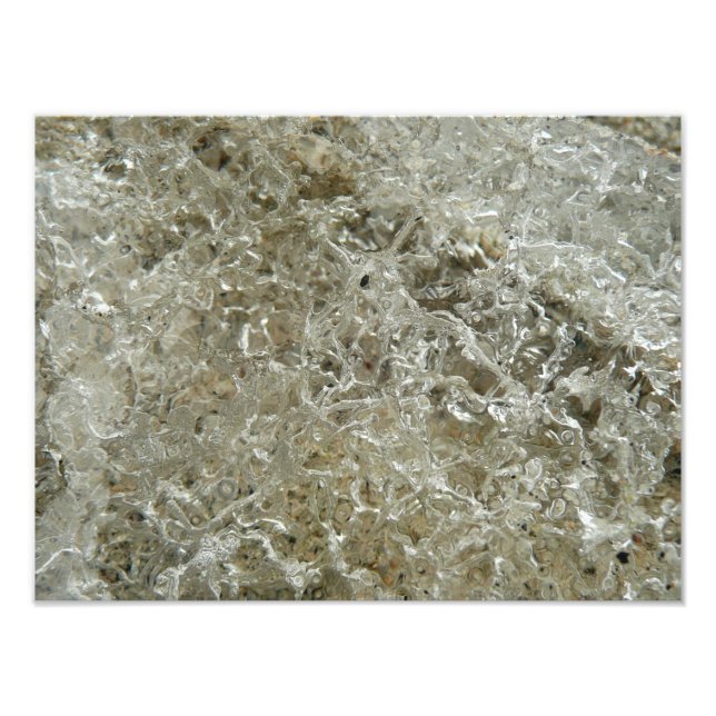 Glacial Ice Abstract Nature Texture Photo Print (Front)