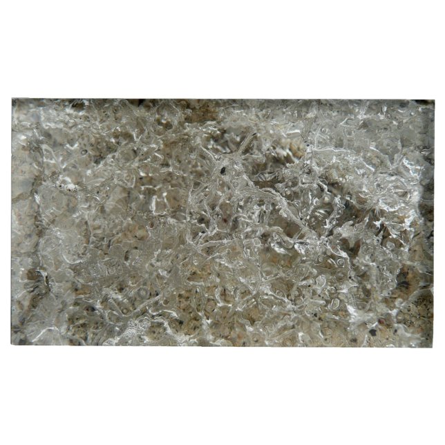 Glacial Ice Abstract Nature Texture Place Card Holder (Front)