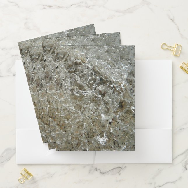 Glacial Ice Abstract Nature Texture Pocket Folder (In Situ)