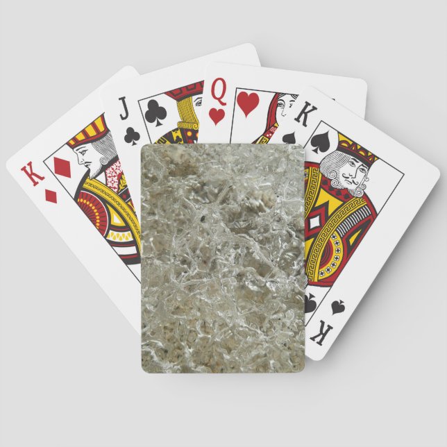 Glacial Ice Abstract Nature Texture Poker Cards (Back)
