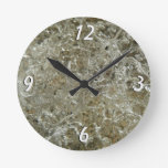 Glacial Ice Abstract Nature Texture Round Clock