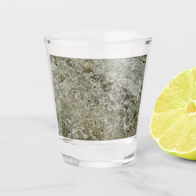 Glacial Ice Abstract Nature Texture Shot Glass (Front)