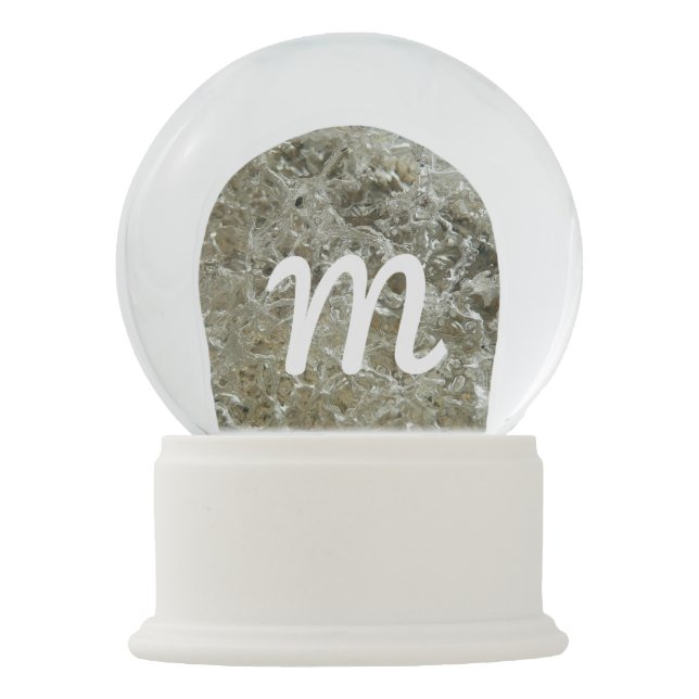 Glacial Ice Abstract Nature Texture Snow Globe (Front)